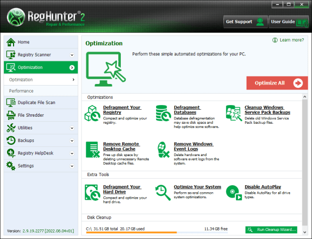 Reghunter RegHunter - Remove Spyware & Malware with SpyHunter - EnigmaSoft Ltd